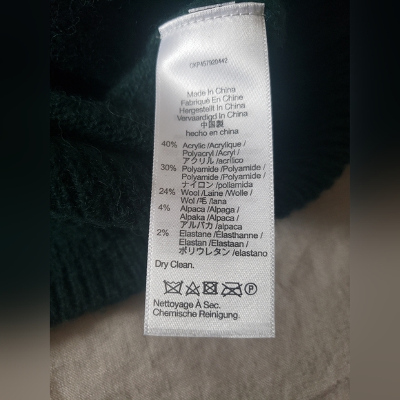 Madewell deep forest green XL sweater mock neck nwot - Picture 10 of 14